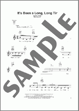 It's Been A Long, Long Time(Jule Styne/Sammy Cahn) 楽譜 ウクレレ（弾き語り） ダウンロード