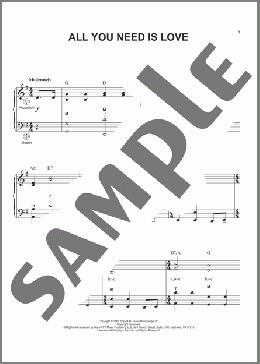 All You Need Is Love(The Beatles) 楽譜 その他 ダウンロード