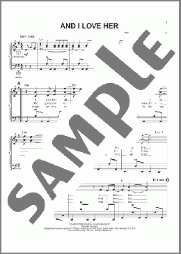 And I Love Her(The Beatles) 楽譜 その他 ダウンロード