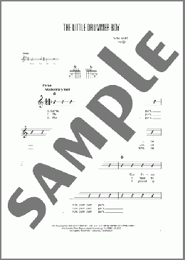 The Little Drummer Boy(Harry Simeone/Henry Onorati/Katherine Davis) 楽譜 ギター（その他） ダウンロード