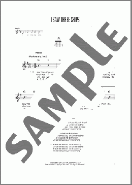 I Saw Three Ships(Traditional English Carol) 楽譜 ギター（その他） ダウンロード