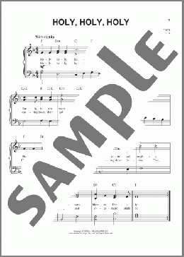 Holy, Holy, Holy(John B. Dykes/Reginald Heber) 楽譜 ピアノ（ソロ） ダウンロード