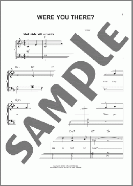 Were You There?(Charles Winfred Douglas (Harm)) 楽譜 ピアノ（ソロ） ダウンロード