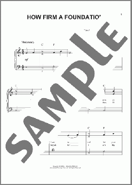 How Firm a Foundation(John Rippon/Early American Melody) 楽譜 ピアノ（ソロ） ダウンロード