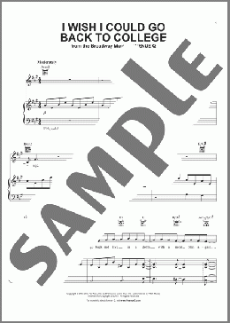 I Wish I Could Go Back To College(Jeff Marx/Robert Lopez) 楽譜 ピアノ & ボーカル ダウンロード