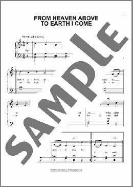 From Heaven Above To Earth I Come(Martin Luther/Geistliche Lieder) 楽譜 その他 ダウンロード