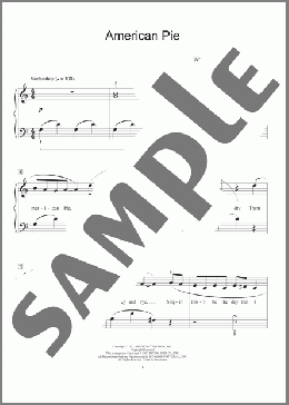 American Pie (arr. Phillip Keveren)(Don McLean) 楽譜 ピアノ（ソロ） ダウンロード