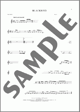 Blackbird(Wings/The Beatles) 楽譜 トランペット（ソロ） ダウンロード