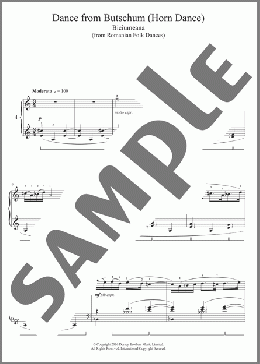 Dance From Butschum (from Romanian Folk Dances)(Bela Bartok) 楽譜 ピアノ（ソロ） ダウンロード