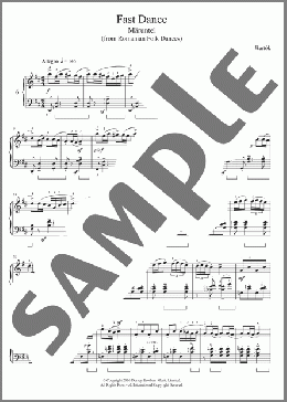 Fast Dance (from Romanian Folk Dances)(Bela Bartok) 楽譜 ピアノ（ソロ） ダウンロード