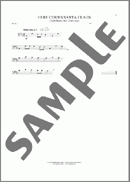 Here Comes Santa Claus (Right Down Santa Claus Lane)(Gene Autry/The Carpenters) 楽譜 チェロ ダウンロード