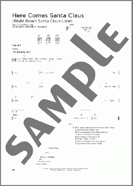 Here Comes Santa Claus (Right Down Santa Claus Lane)(Gene Autry/The Carpenters) 楽譜 ギターリード ダウンロード