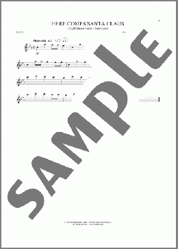 Here Comes Santa Claus (Right Down Santa Claus Lane)(The Carpenters/Gene Autry) 楽譜 フルート ダウンロード