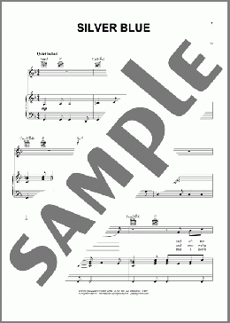 Silver Blue(J.D. Souther) 楽譜 ピアノ & ボーカル & ギター ダウンロード