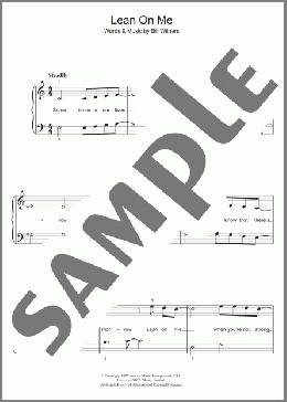 Lean On Me(Bill Withers) 楽譜 ピアノ（ソロ） ダウンロード