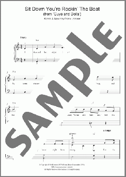 Sit Down, You're Rockin' The Boat (from Guys and Dolls)(Frank Loesser) 楽譜 ピアノ（ソロ） ダウンロード