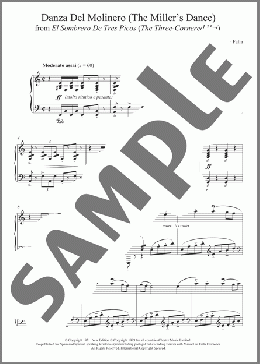 Danza Del Molinero (The Miller's Dance) (From El Sombrero De Tres Picos (The Three-Cornered Hat)(Manuel De Falla) 楽譜 ピアノ（ソロ） ダウンロード