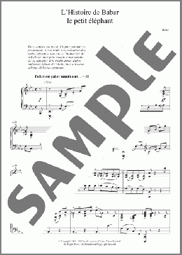 L'Histoire De Babar(Francis Poulenc) 楽譜 ピアノ（ソロ） ダウンロード