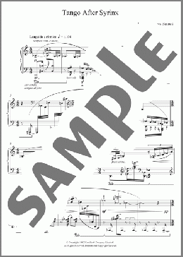Tango After Syrinx(Richard Rodney Bennett) 楽譜 ピアノ（ソロ） ダウンロード