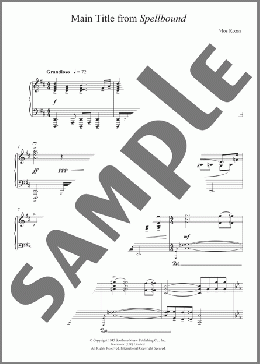 Spellbound(Miklos Rozsa) 楽譜 ピアノ（ソロ） ダウンロード