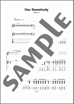 Use Somebody(Kings Of Leon) 楽譜 ギター（ソロ） ダウンロード