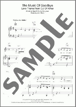 The Music Of Goodbye(John Barry) 楽譜 ピアノ（ソロ） ダウンロード