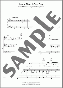 More Than I Can Say(Leo Sayer) 楽譜 その他 ダウンロード