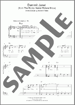 Dammit Janet (from The Rocky Horror Picture Show)(Richard O'Brien) 楽譜 ピアノ（ソロ） ダウンロード