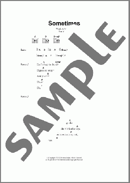 Sometimes(Ash) 楽譜 ギター（コード） ダウンロード