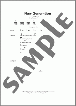 New Generation(Suede) 楽譜 ギター（コード） ダウンロード