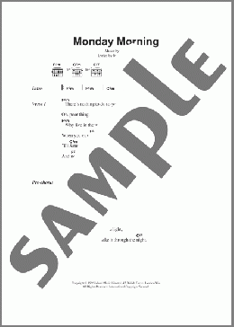 Monday Morning(Pulp) 楽譜 ギター（コード） ダウンロード