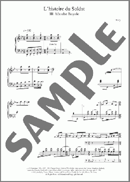 L'histoire Du Soldat, III. Marche Royale(Igor Stravinsky) 楽譜 ピアノ（ソロ） ダウンロード