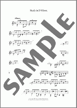 Study In D Minor(Matteo Carcassi) 楽譜 メロディ ダウンロード