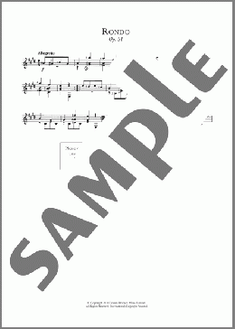 Rondo, Op.51(Napoleon Coste) 楽譜 メロディ ダウンロード