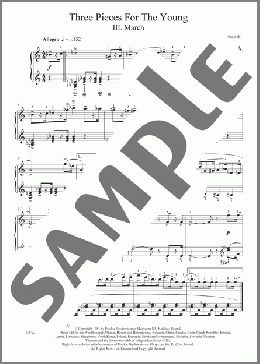 Three Pieces For The Young, 3. March(Witold Lutoslawski) 楽譜 ピアノ（ソロ） ダウンロード