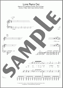 Love Runs Out(One Republic) 楽譜 その他 ダウンロード