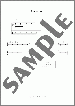 Andantino(Matteo Carcassi) 楽譜 メロディ ダウンロード