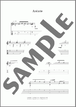 Andante(Matteo Carcassi) 楽譜 メロディ ダウンロード