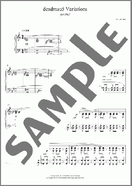Deadmau5 Variations(Kris Lennox) 楽譜 ピアノ（ソロ） ダウンロード