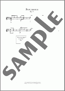 Barcarolle, Op.51(Napoleon Coste) 楽譜 メロディ ダウンロード