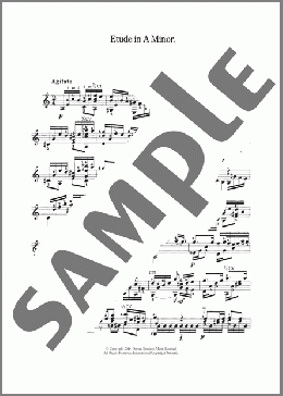 Etude In A Minor(Napoleon Coste) 楽譜 メロディ ダウンロード
