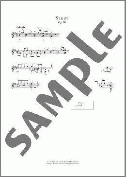 Study, Op.60, No.16(Fernando Sor) 楽譜 メロディ ダウンロード