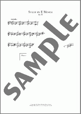 Study In E Minor, Op.35(Fernando Sor) 楽譜 メロディ ダウンロード