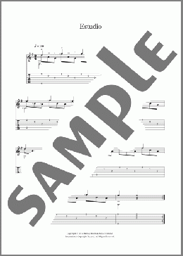 Estudio(Francisco Tarrega) 楽譜 メロディ ダウンロード
