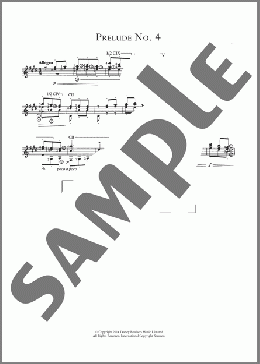Prelude No.4(Francisco Tarrega) 楽譜 メロディ ダウンロード