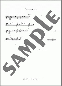 Passacaille(Robert Visee) 楽譜 メロディ ダウンロード