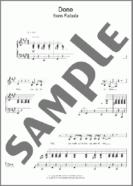Done (From 'Fabula')(Charles Miller/Kevin Hammonds) 楽譜 ピアノ & ボーカル ダウンロード