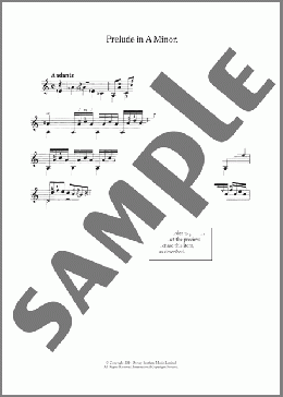 Prelude In A Minor(Francesco Molino) 楽譜 メロディ ダウンロード