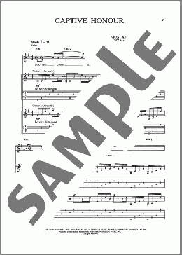 Captive Honour(Megadeth) 楽譜 ギター（ソロ） ダウンロード