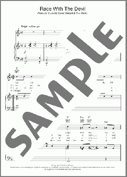 Race With The Devil(Gene Vincent) 楽譜 その他 ダウンロード